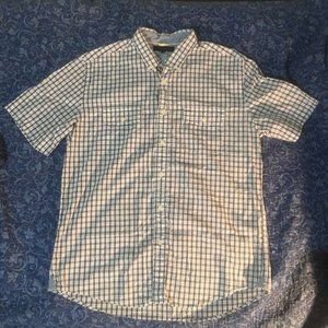 Tommy Hilfiger Plaid Short Sleeve Shirt Button Down
